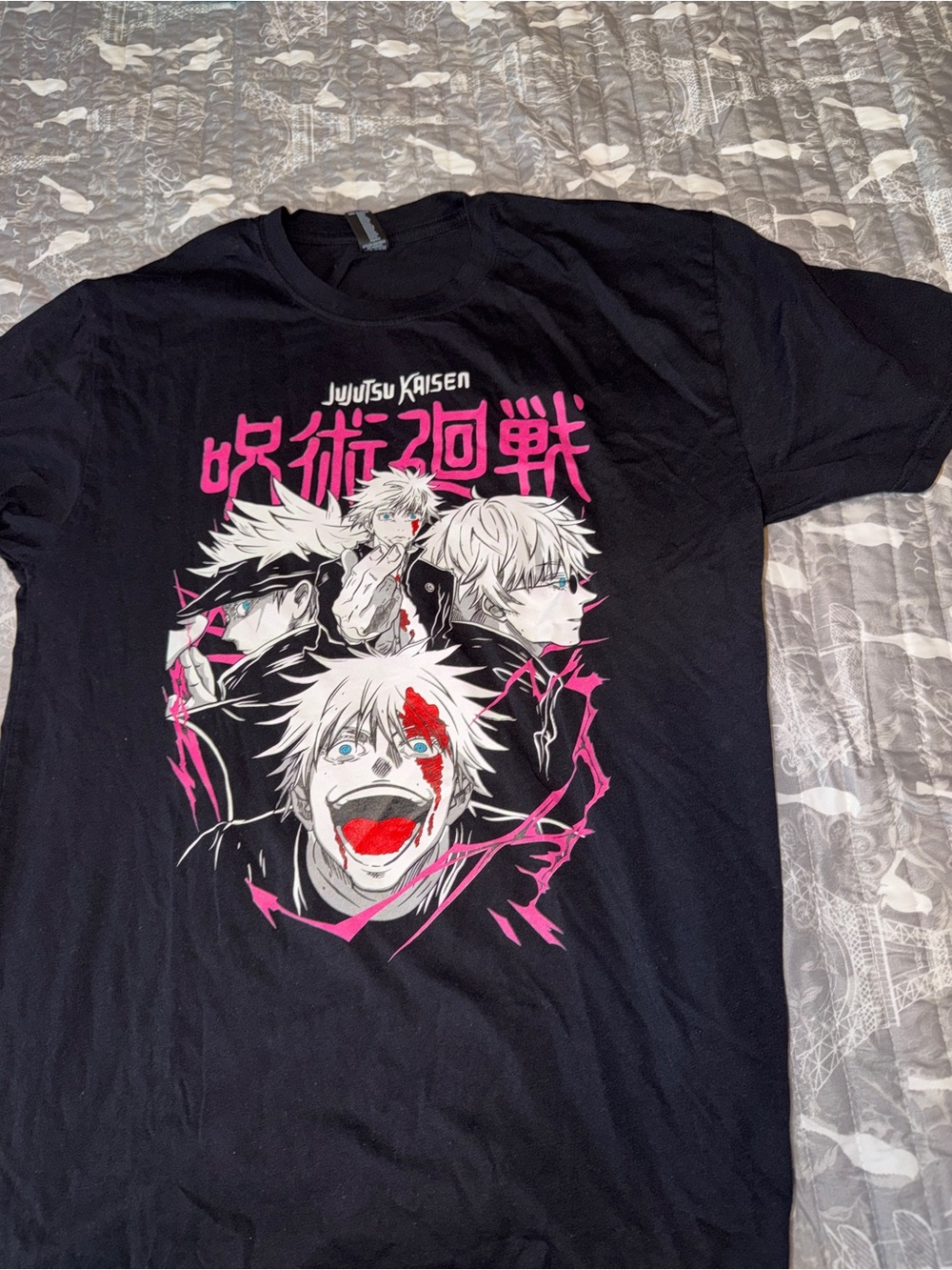 Graphic Tee - Black with Pink & Red Artwork - Picture 2 of 3